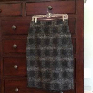 Plaid tweed skirt, Banana Republic